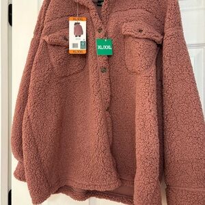 Women's Pink Sherpa Jacket